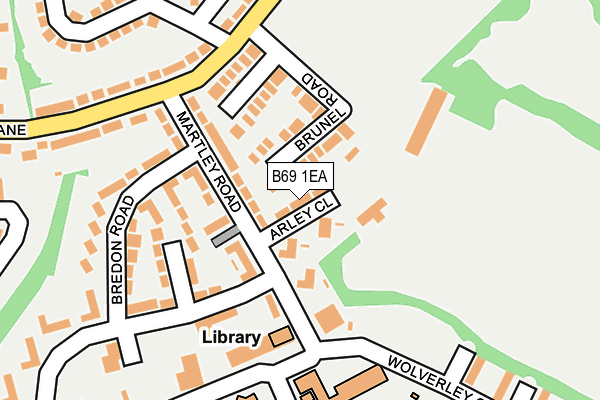B69 1EA map - OS OpenMap – Local (Ordnance Survey)