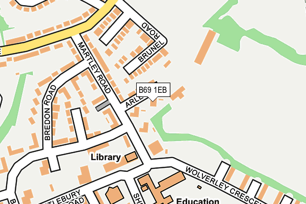 B69 1EB map - OS OpenMap – Local (Ordnance Survey)