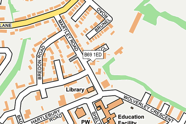 B69 1ED map - OS OpenMap – Local (Ordnance Survey)