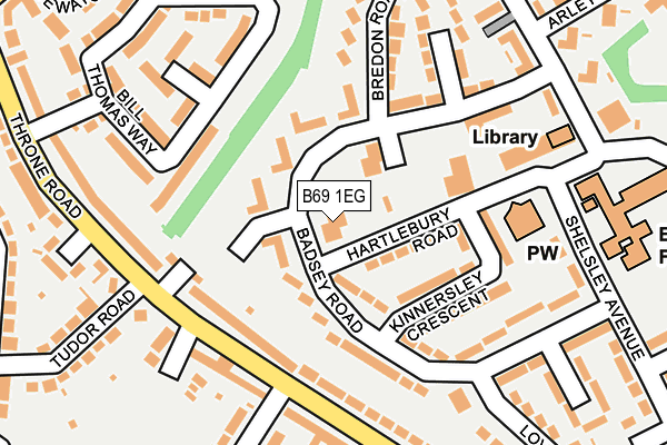 B69 1EG map - OS OpenMap – Local (Ordnance Survey)