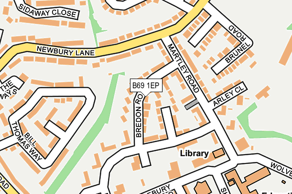 B69 1EP map - OS OpenMap – Local (Ordnance Survey)