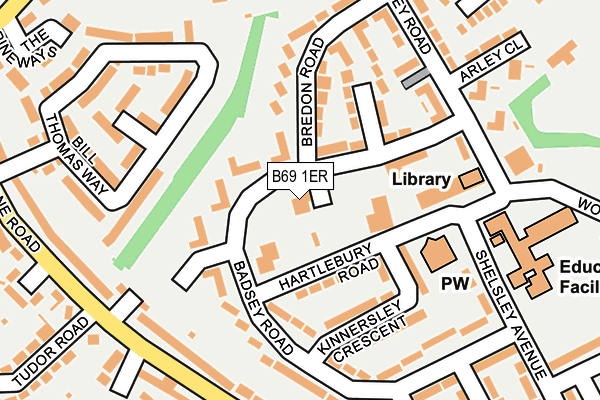 B69 1ER map - OS OpenMap – Local (Ordnance Survey)