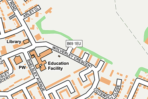 B69 1EU map - OS OpenMap – Local (Ordnance Survey)