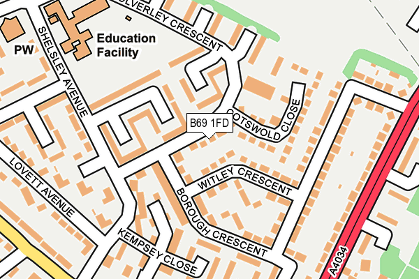 B69 1FD map - OS OpenMap – Local (Ordnance Survey)