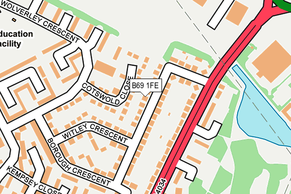 B69 1FE map - OS OpenMap – Local (Ordnance Survey)