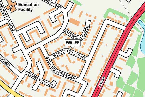 B69 1FF map - OS OpenMap – Local (Ordnance Survey)