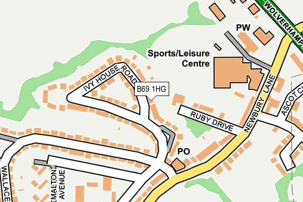 B69 1HG map - OS OpenMap – Local (Ordnance Survey)