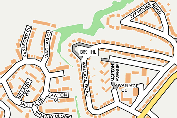 B69 1HL map - OS OpenMap – Local (Ordnance Survey)