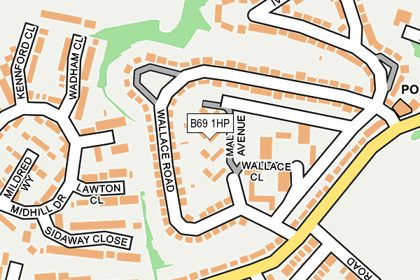 B69 1HP map - OS OpenMap – Local (Ordnance Survey)