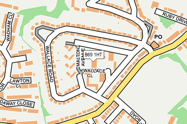 B69 1HT map - OS OpenMap – Local (Ordnance Survey)