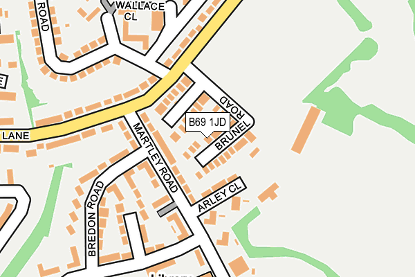 B69 1JD map - OS OpenMap – Local (Ordnance Survey)