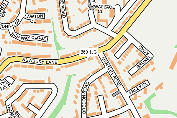 B69 1JG map - OS OpenMap – Local (Ordnance Survey)