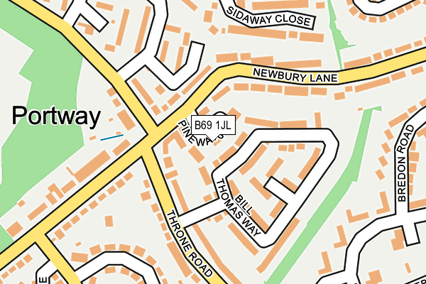 B69 1JL map - OS OpenMap – Local (Ordnance Survey)