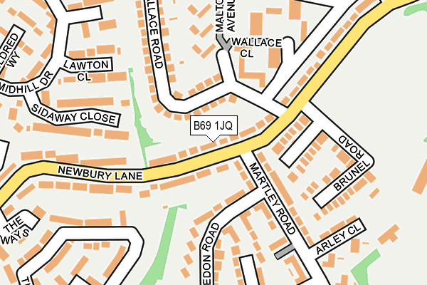 B69 1JQ map - OS OpenMap – Local (Ordnance Survey)