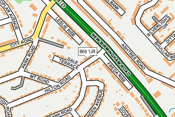 B69 1JR map - OS OpenMap – Local (Ordnance Survey)