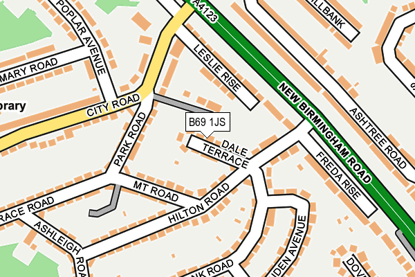 B69 1JS map - OS OpenMap – Local (Ordnance Survey)