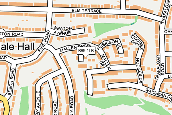 B69 1LB map - OS OpenMap – Local (Ordnance Survey)