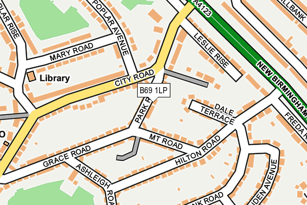 B69 1LP map - OS OpenMap – Local (Ordnance Survey)