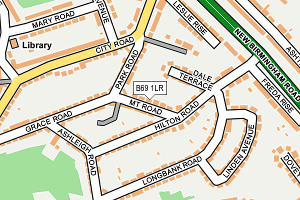 B69 1LR map - OS OpenMap – Local (Ordnance Survey)