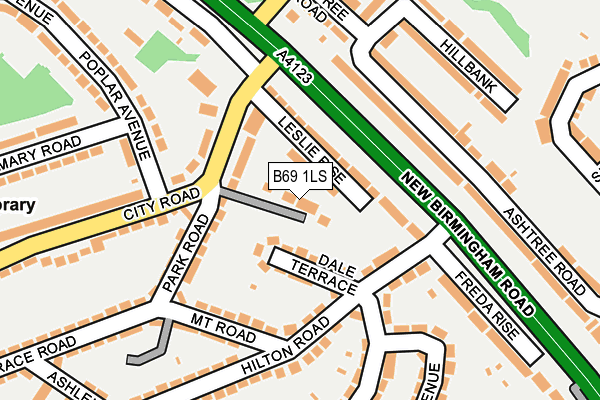 B69 1LS map - OS OpenMap – Local (Ordnance Survey)