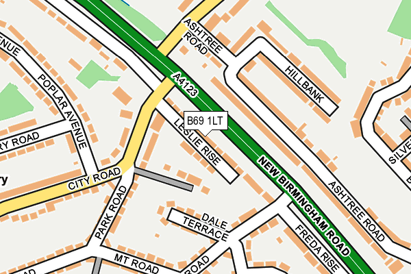 B69 1LT map - OS OpenMap – Local (Ordnance Survey)