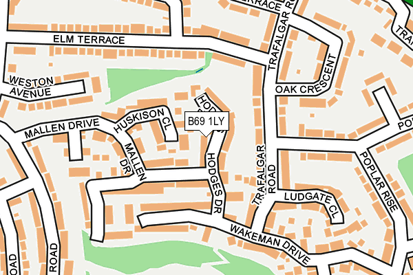 B69 1LY map - OS OpenMap – Local (Ordnance Survey)