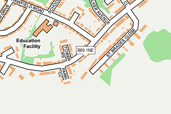 B69 1NE map - OS OpenMap – Local (Ordnance Survey)