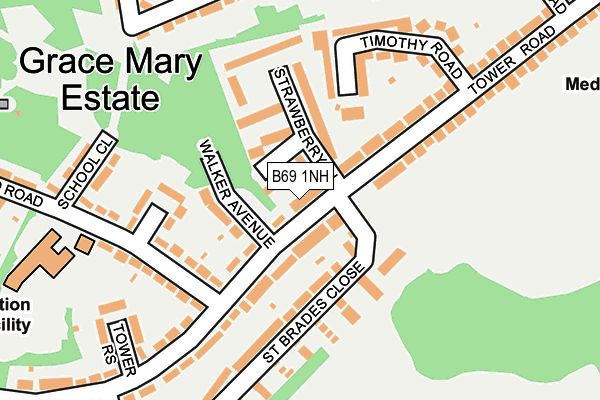 B69 1NH map - OS OpenMap – Local (Ordnance Survey)