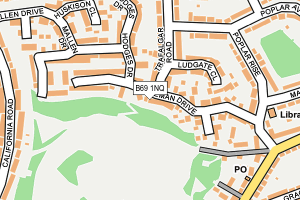 B69 1NQ map - OS OpenMap – Local (Ordnance Survey)