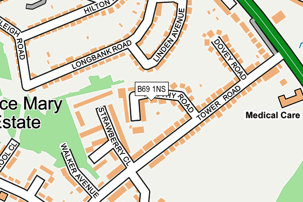 B69 1NS map - OS OpenMap – Local (Ordnance Survey)