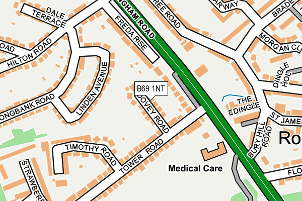 B69 1NT map - OS OpenMap – Local (Ordnance Survey)