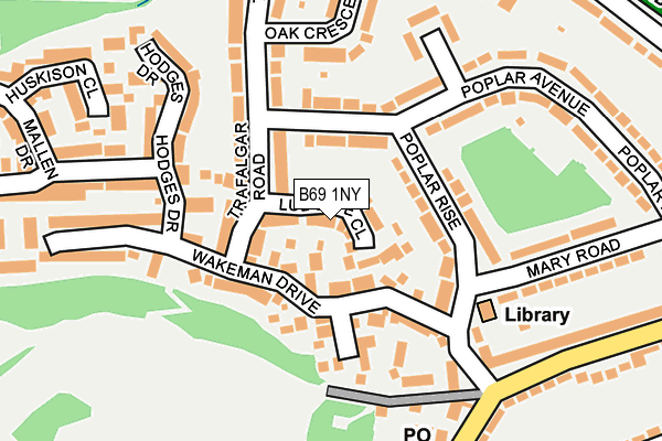 B69 1NY map - OS OpenMap – Local (Ordnance Survey)
