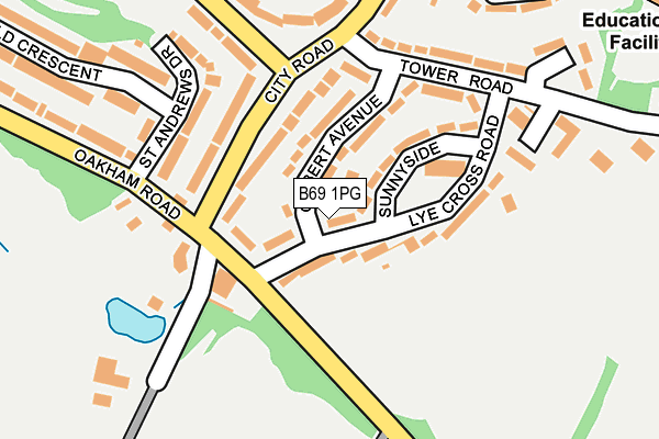 B69 1PG map - OS OpenMap – Local (Ordnance Survey)