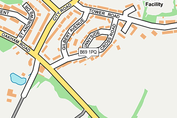 B69 1PQ map - OS OpenMap – Local (Ordnance Survey)