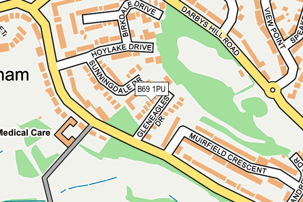 B69 1PU map - OS OpenMap – Local (Ordnance Survey)