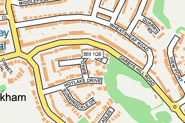 B69 1QB map - OS OpenMap – Local (Ordnance Survey)