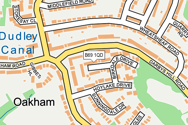 B69 1QD map - OS OpenMap – Local (Ordnance Survey)