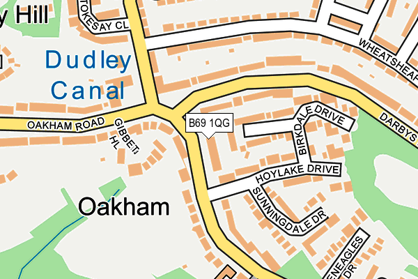 B69 1QG map - OS OpenMap – Local (Ordnance Survey)