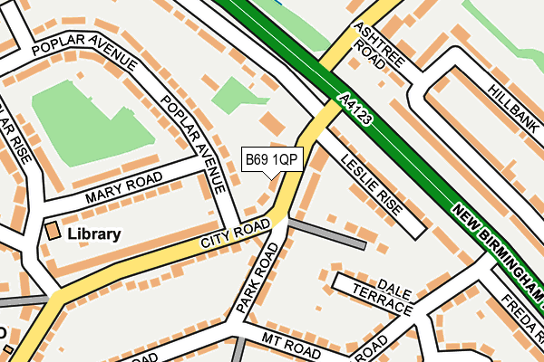 B69 1QP map - OS OpenMap – Local (Ordnance Survey)