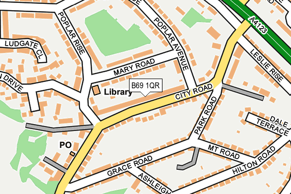 B69 1QR map - OS OpenMap – Local (Ordnance Survey)