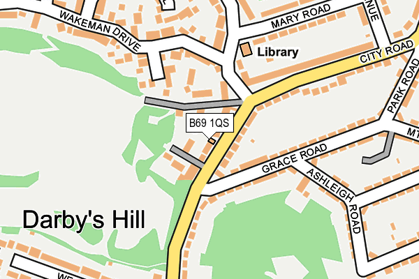 B69 1QS map - OS OpenMap – Local (Ordnance Survey)