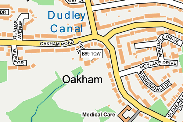 B69 1QW map - OS OpenMap – Local (Ordnance Survey)