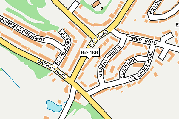 B69 1RB map - OS OpenMap – Local (Ordnance Survey)