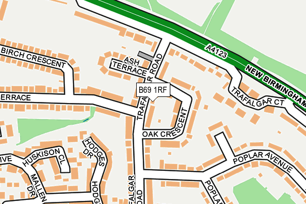 B69 1RF map - OS OpenMap – Local (Ordnance Survey)