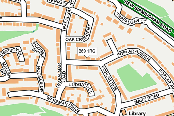 B69 1RG map - OS OpenMap – Local (Ordnance Survey)