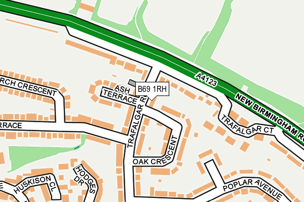 B69 1RH map - OS OpenMap – Local (Ordnance Survey)