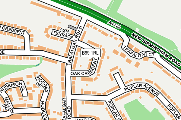 B69 1RL map - OS OpenMap – Local (Ordnance Survey)