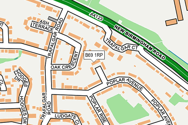 B69 1RP map - OS OpenMap – Local (Ordnance Survey)