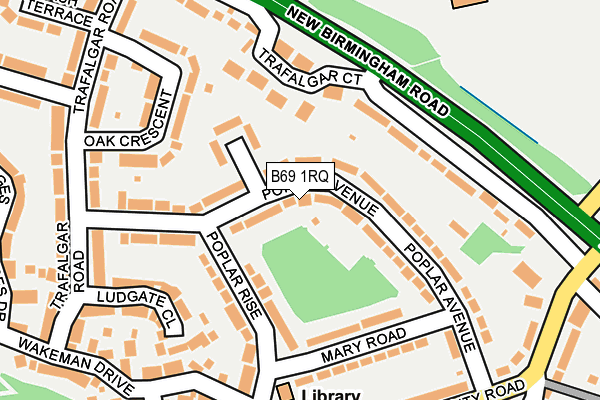 B69 1RQ map - OS OpenMap – Local (Ordnance Survey)