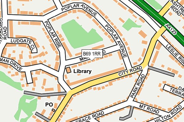 B69 1RR map - OS OpenMap – Local (Ordnance Survey)